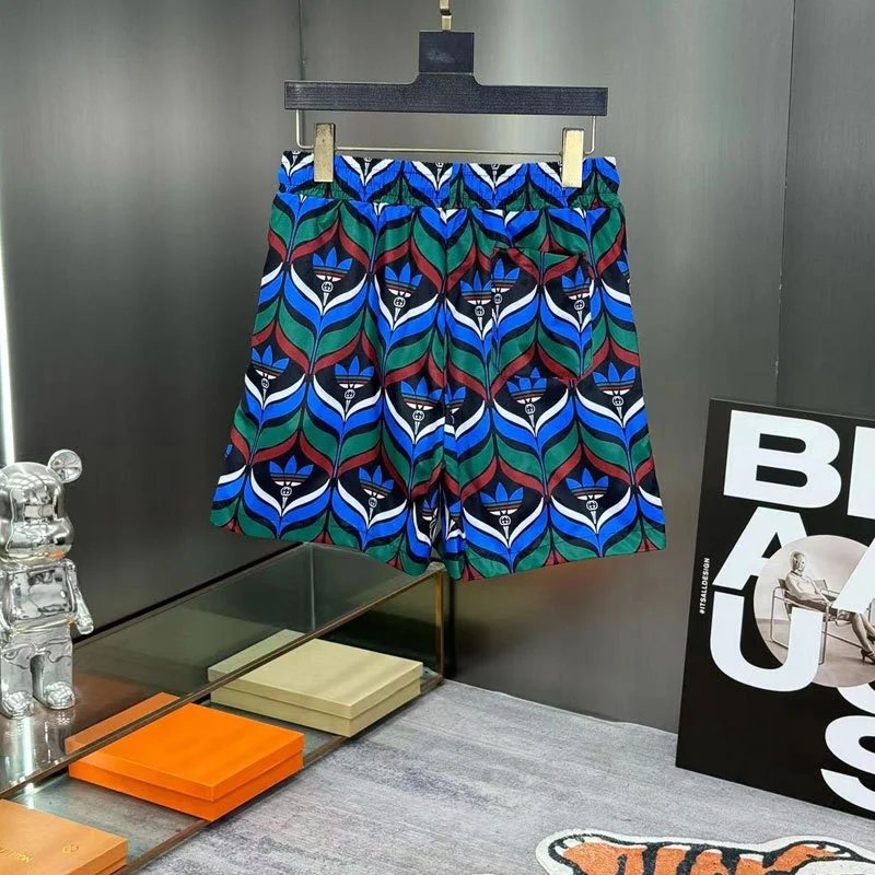 Balenciaga Printed Drawstring Shorts Multicolor - 15