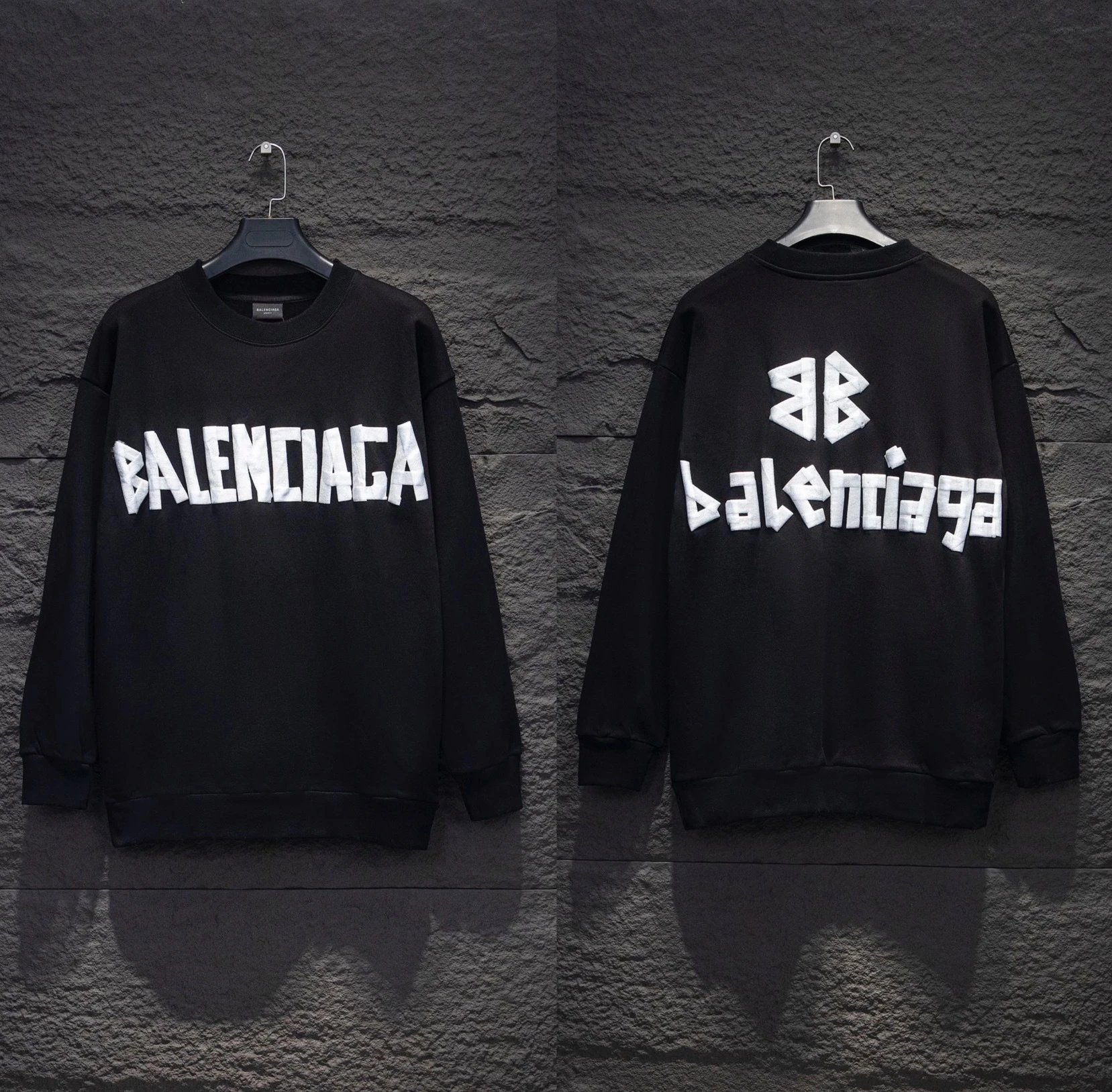 Unbranded Hoodies & Sweatshirts Oversized Letter-Graphic Pullover Hoodie — Black 5107