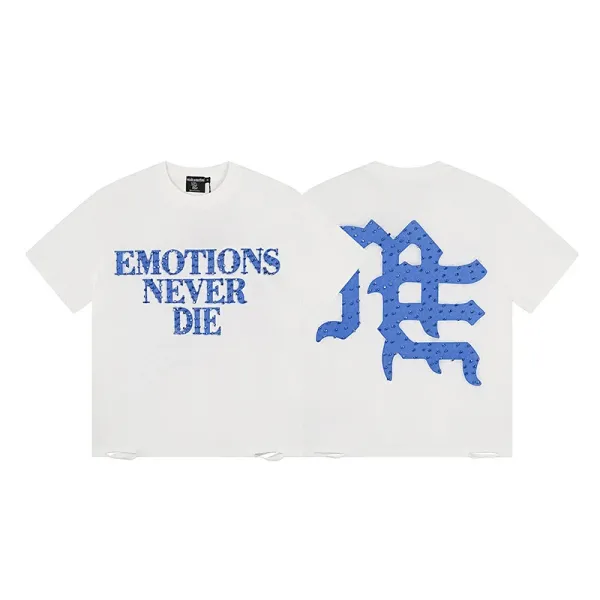 Design Emotions Never Die Graphic T-Shirt White - 1