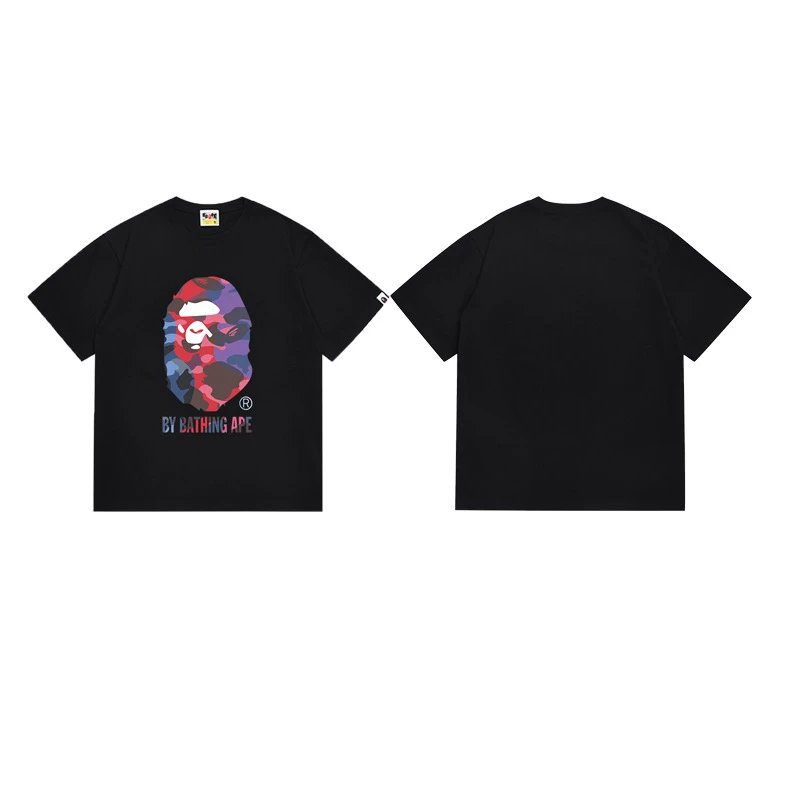A Bathing Ape T-Shirts Head Graphic — 160 black