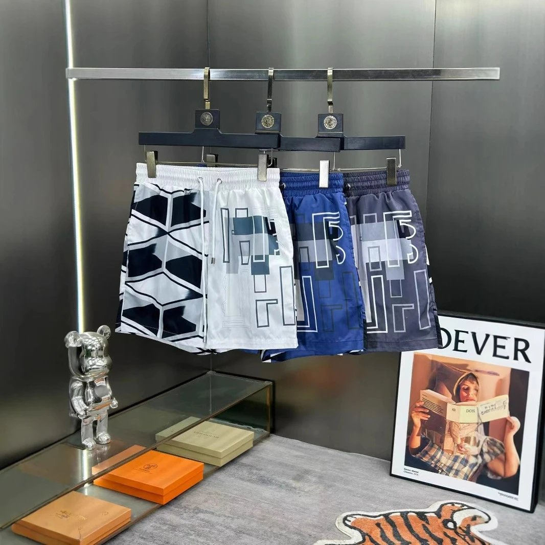Versace Blue Graphic Swim Shorts