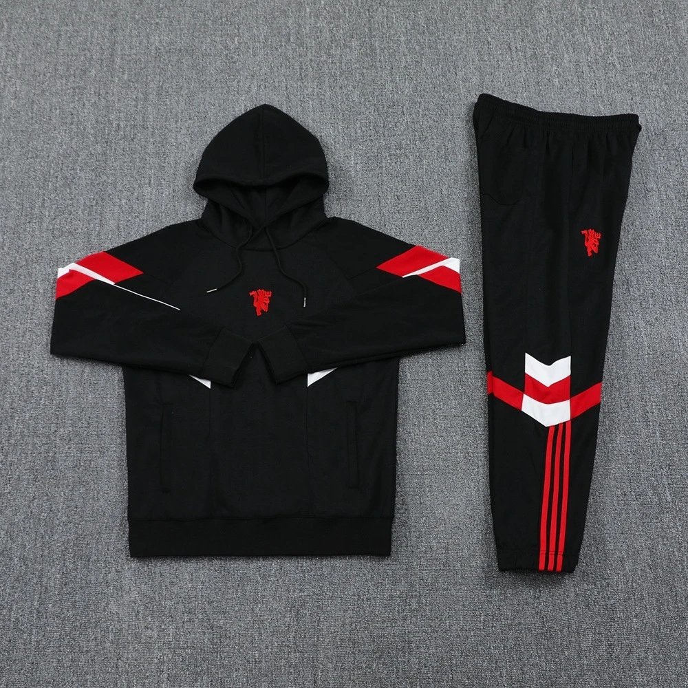 Arsenal Tracksuits Football club hooded tracksuit with jogger pants — 24 Manchester United black