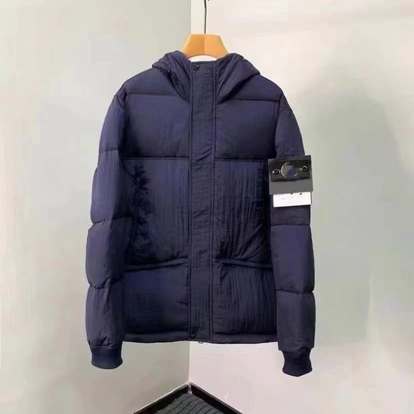 Unbranded Jackets Hooded quilted padded jacket — Navy Blue