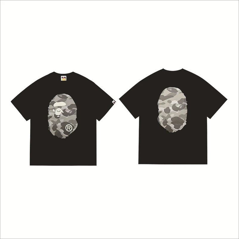 BAPE T-Shirts Hot Wheels Graphic Short-Sleeve T-Shirt — 252 black and gray