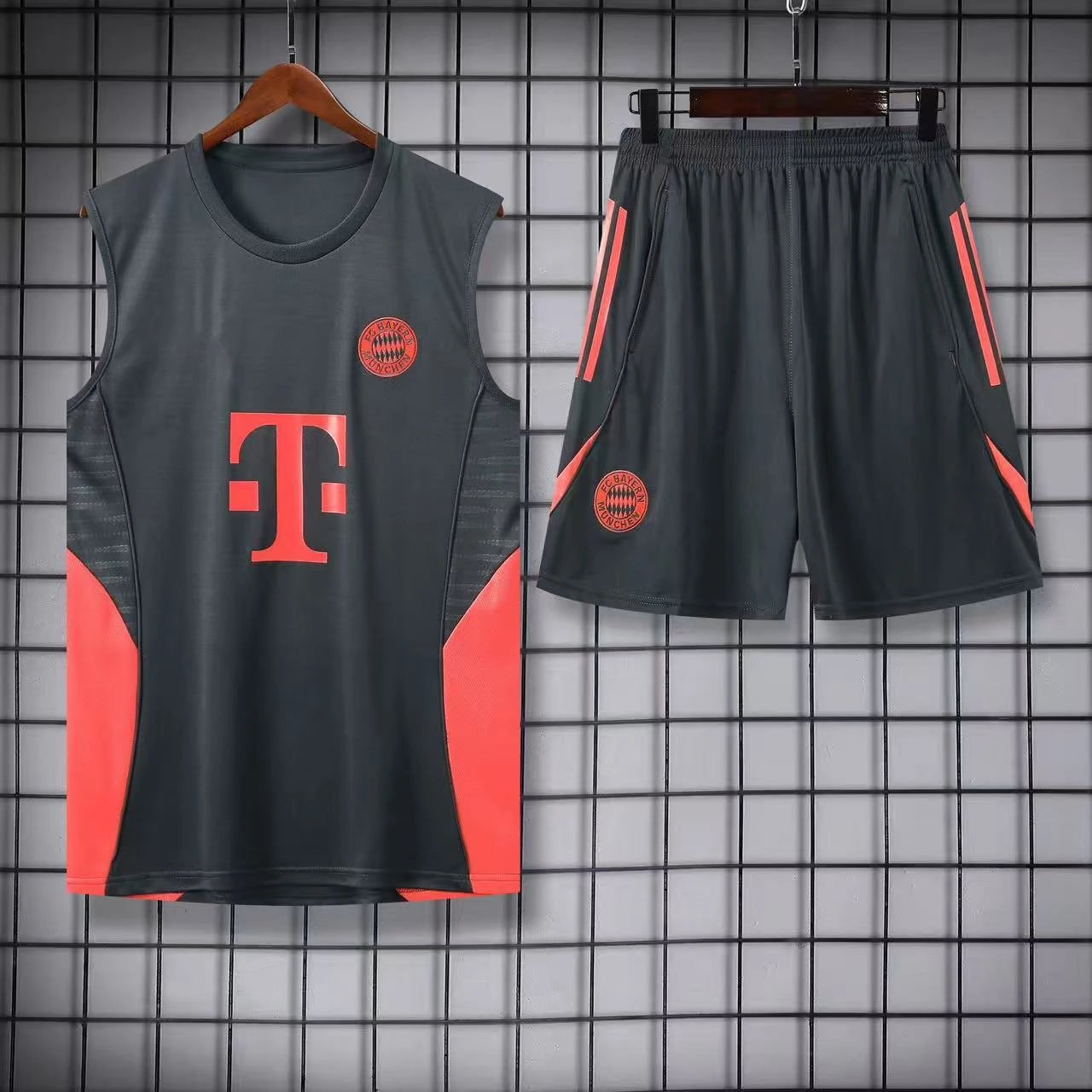 Atlético de Madrid Football Jerseys Sleeveless jersey and shorts set — 2526 Bayern dark gray