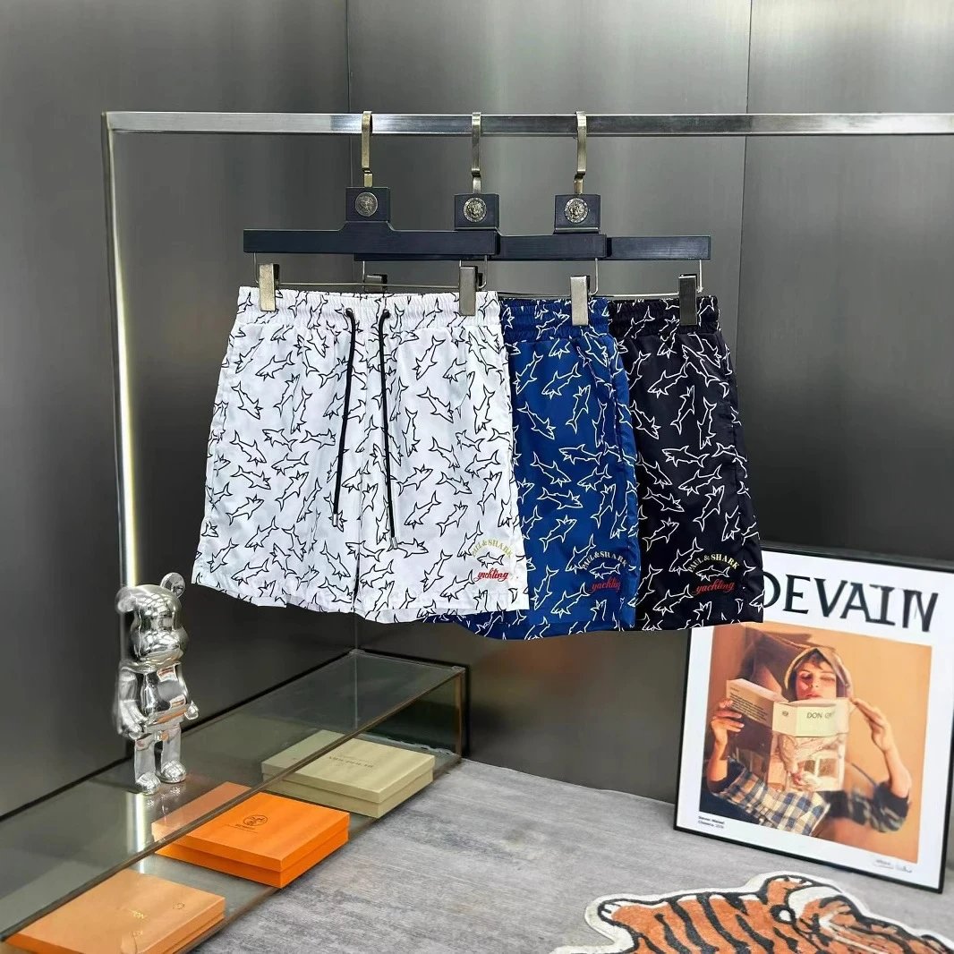 Yachting All-Over Shark Print Shorts