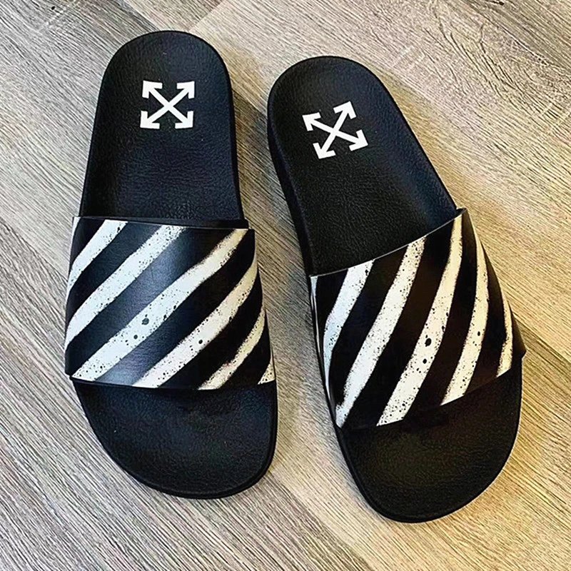 Off-White Industrial Belt Slide Sandals Black/Yellow - 24