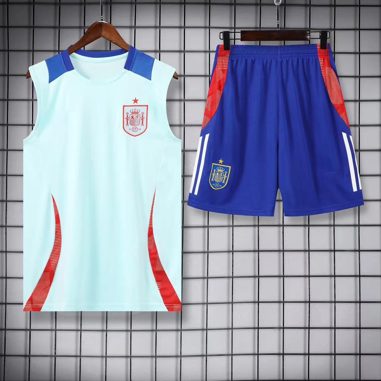 Atlético de Madrid Football Jerseys Sleeveless jersey and shorts set — 2425 Spanish Light Blue