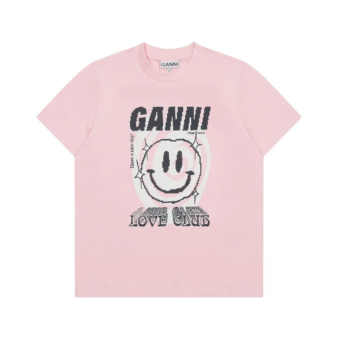 GANNI T-Shirts Graphic Print Short-Sleeve T-Shirt image 3