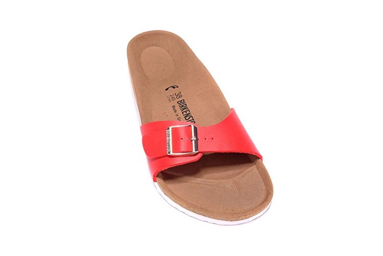 Birkenstock Sandals Madrid single-strap buckle — Slippers all red 34-46 Male and female code