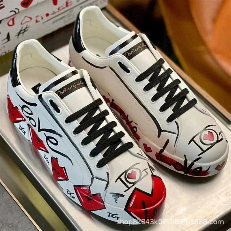 Dolce & Gabbana Sneakers Portofino low-top — milky white