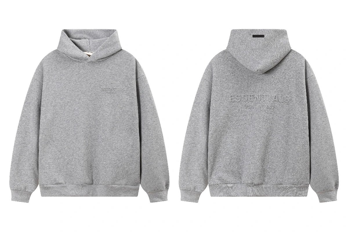 Fear of God ESSENTIALS Hoodies & Sweatshirts Logo Pullover Hoodie — 2266 Dark gray