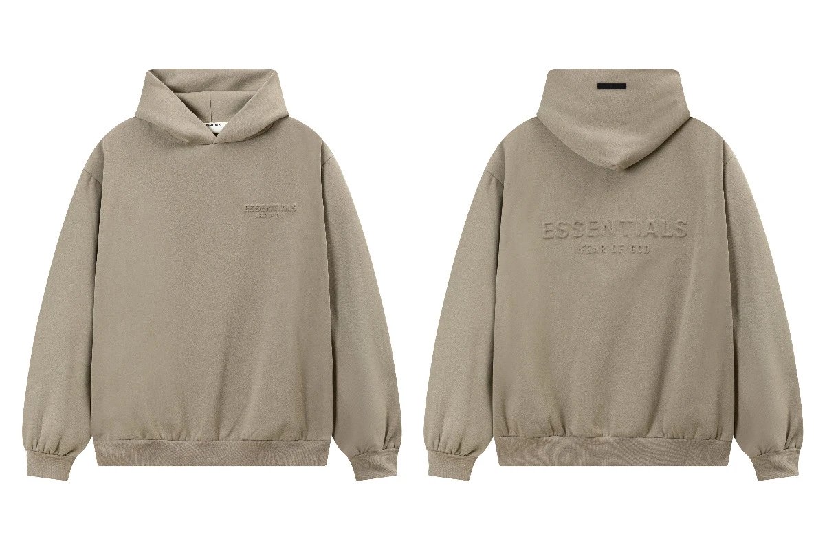 Fear of God ESSENTIALS Hoodies & Sweatshirts Logo Pullover Hoodie — 2266 Heather Gray