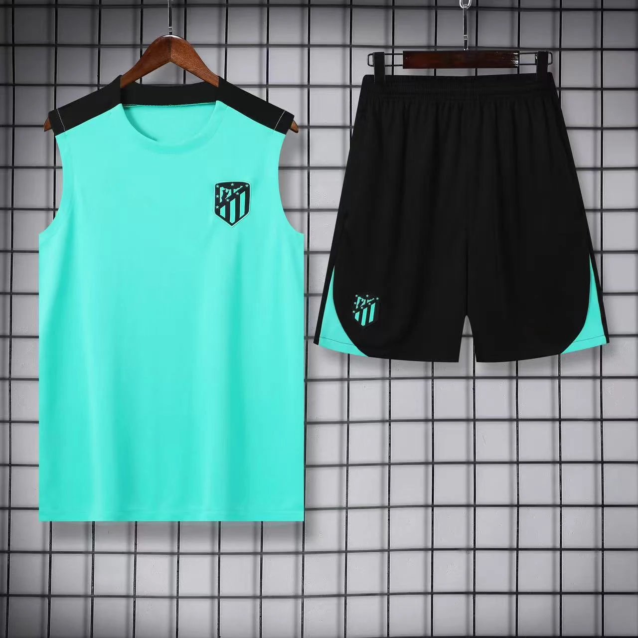 Atlético de Madrid Football Jerseys Sleeveless jersey and shorts set — 2425 Atletico Green
