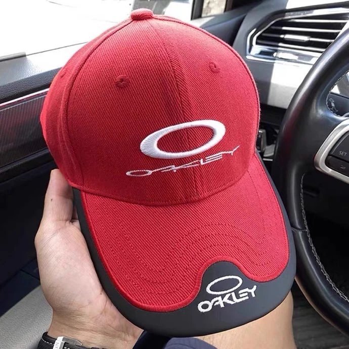 Oakley Hats Baseball Cap with Embroidered Ellipse Logo — Millennium Red