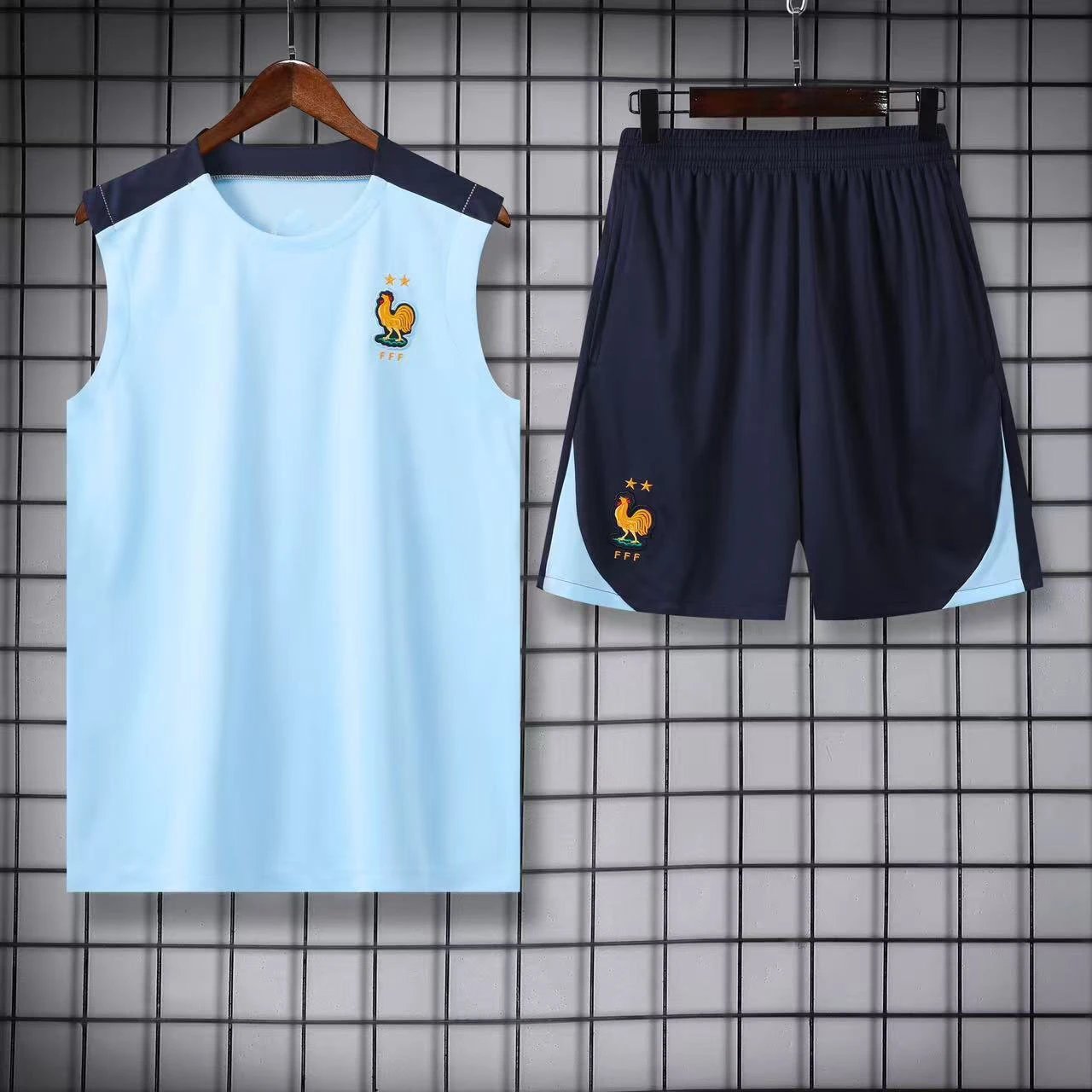 Atlético de Madrid Football Jerseys Sleeveless jersey and shorts set — 2425 French Light Blue