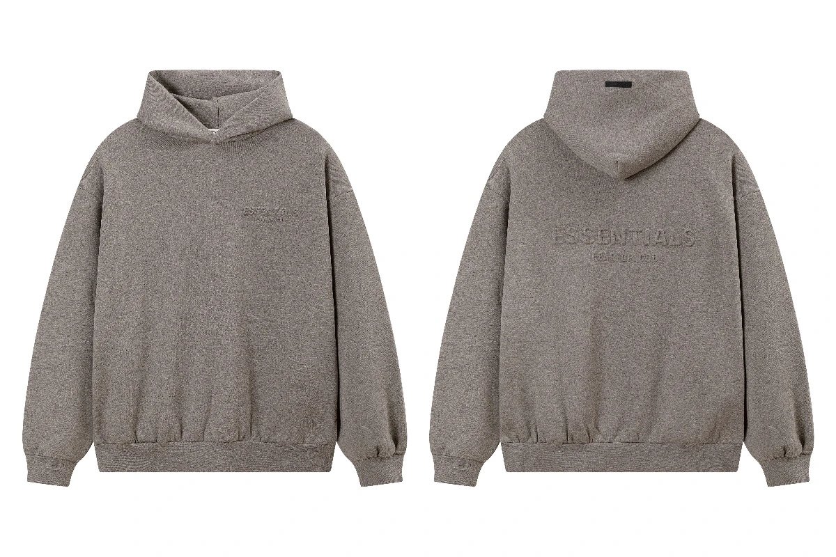 Fear of God ESSENTIALS Hoodies & Sweatshirts Logo Pullover Hoodie — 2266 Deep Mist Gray