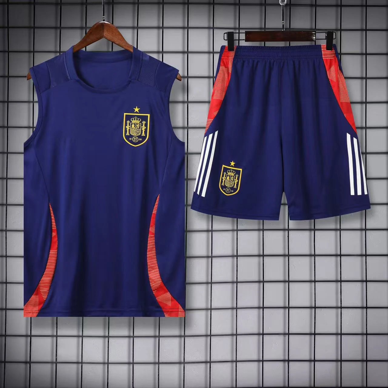 Atlético de Madrid Football Jerseys Sleeveless jersey and shorts set — 2425 Spanish Royal Blue