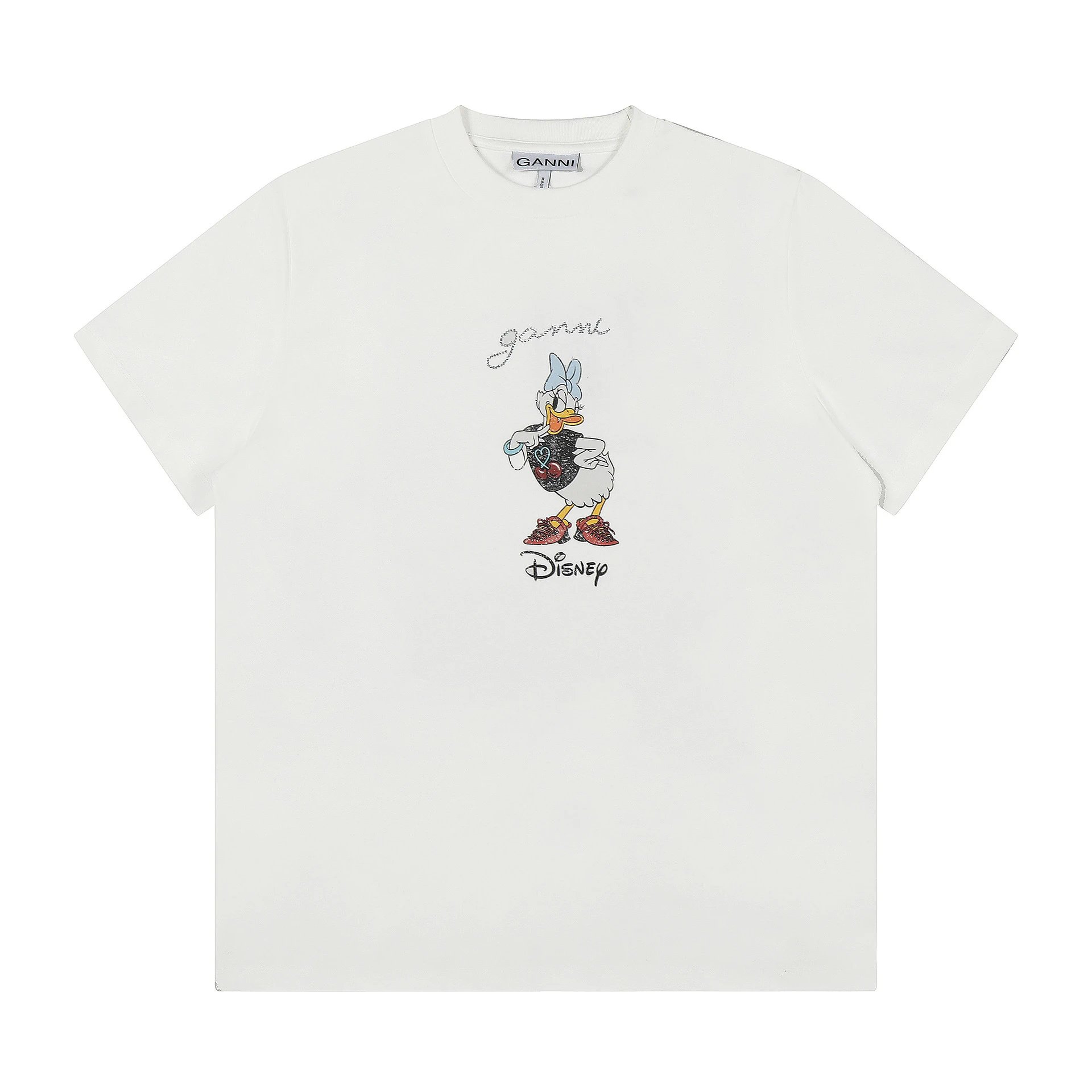 GANNI T-Shirts Graphic Print Short-Sleeve T-Shirt — GA83