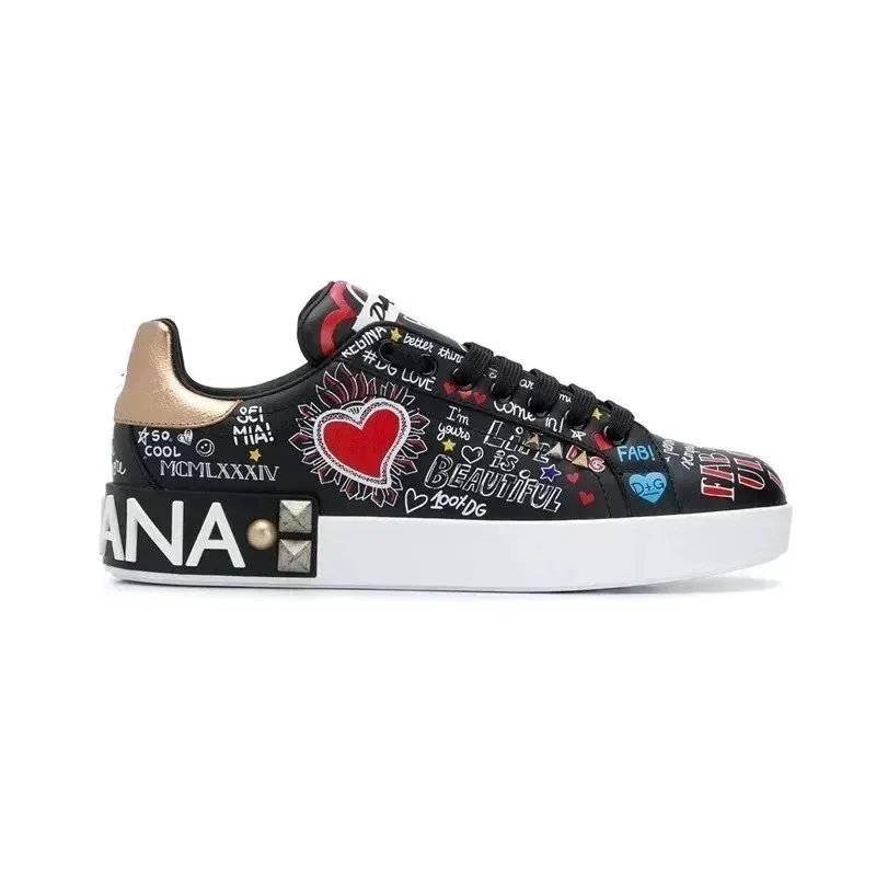 Dolce & Gabbana Sneakers Portofino low-top — Silver-gray