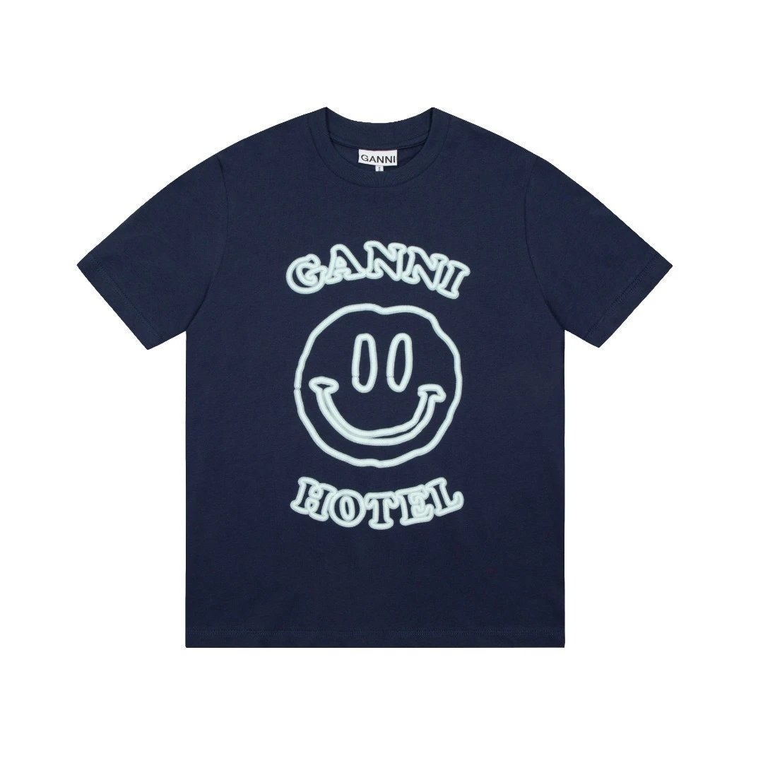 GANNI T-Shirts Graphic Print Short-Sleeve T-Shirt — 6