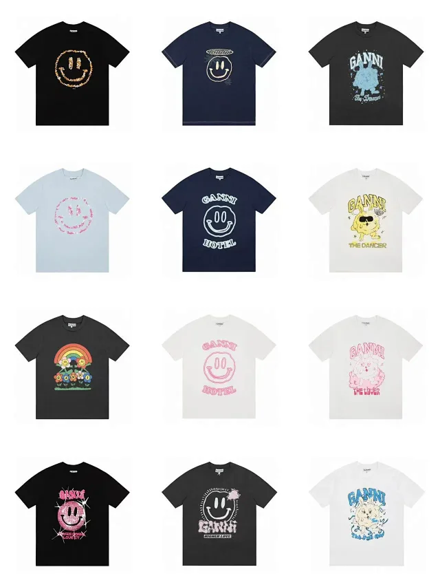 GANNI T-Shirts Graphic Print Short-Sleeve T-Shirt product detail image 5