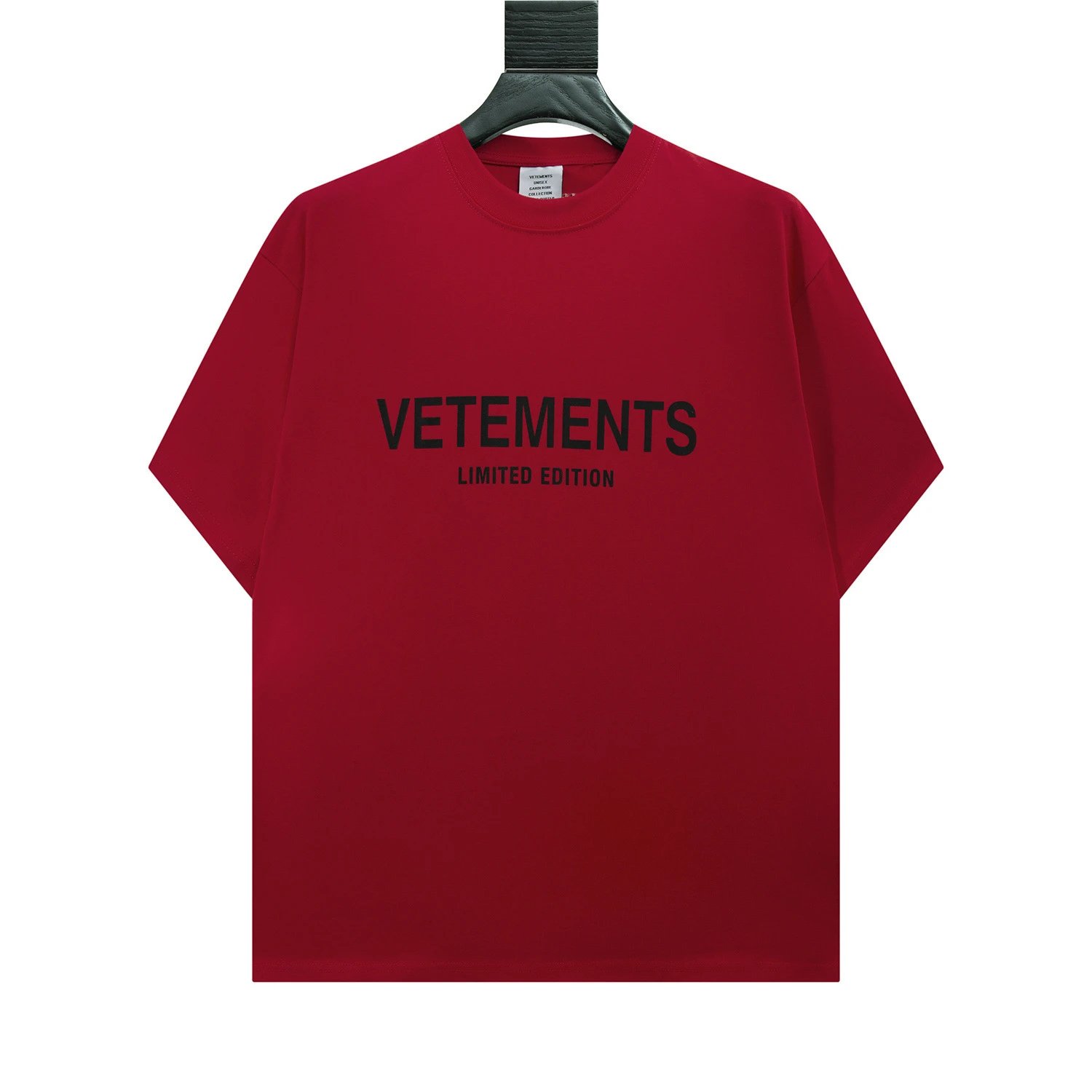 Vetements T-Shirts Graphic Logo Print — 8026 red