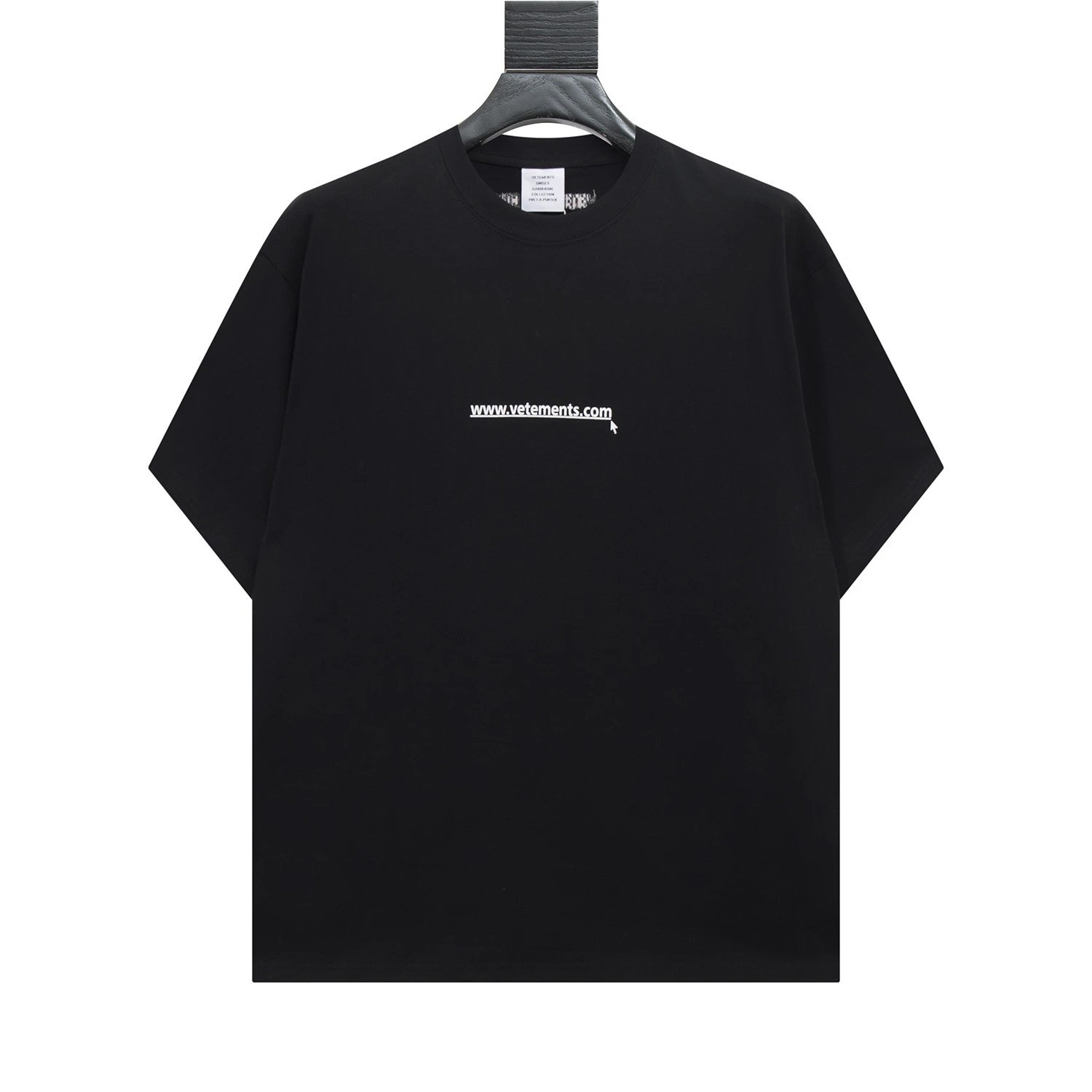 Vetements T-Shirts Graphic Logo Print — 8027 black