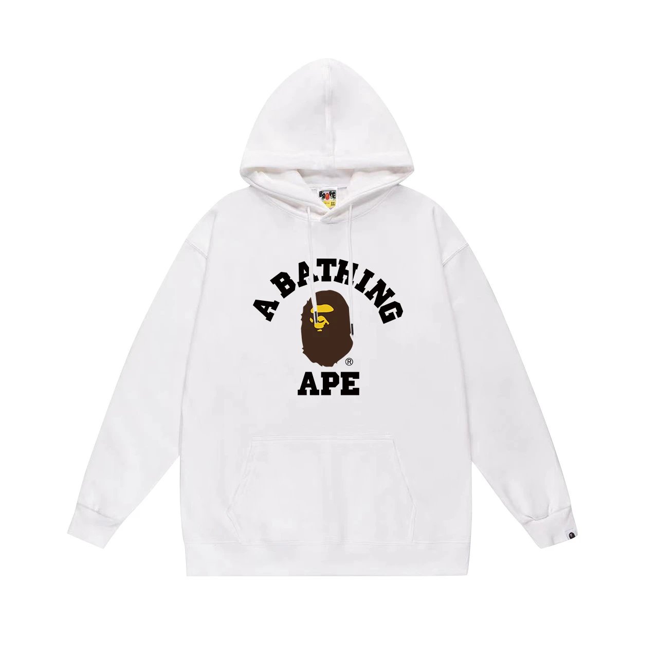 A Bathing Ape Hoodies & Sweatshirts Camo Head Graphic Pullover Hoodie — 657 white