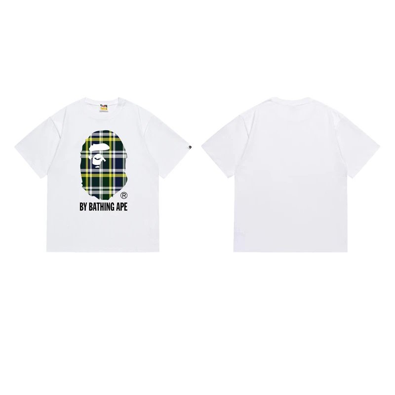 A Bathing Ape T-Shirts Head Graphic — 150 white and green
