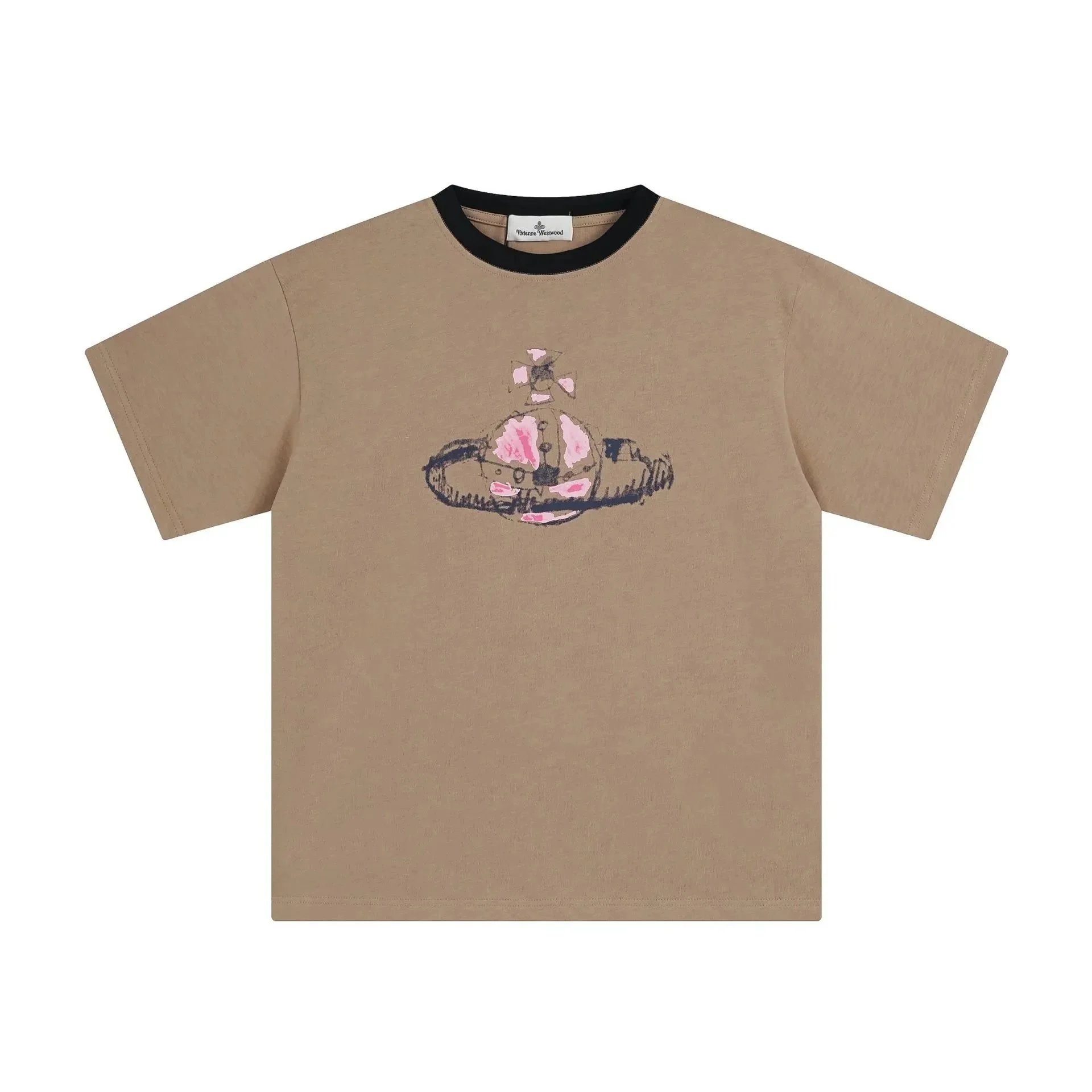 Vivienne Westwood T-Shirts Orb Logo Short-Sleeve T-Shirt — 2504 camel