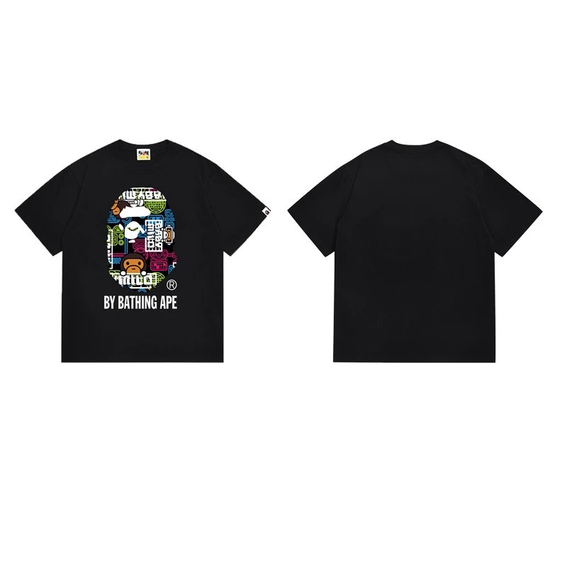 A Bathing Ape T-Shirts Head Graphic — 157 black