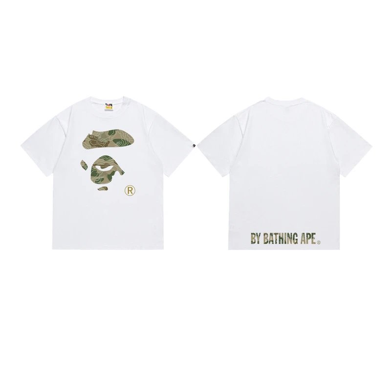 A Bathing Ape T-Shirts Head Graphic — 159 white