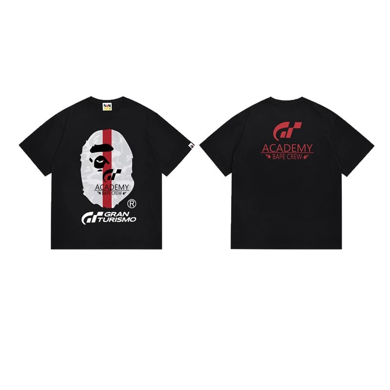 A Bathing Ape T-Shirts Head Graphic Print — 166 black