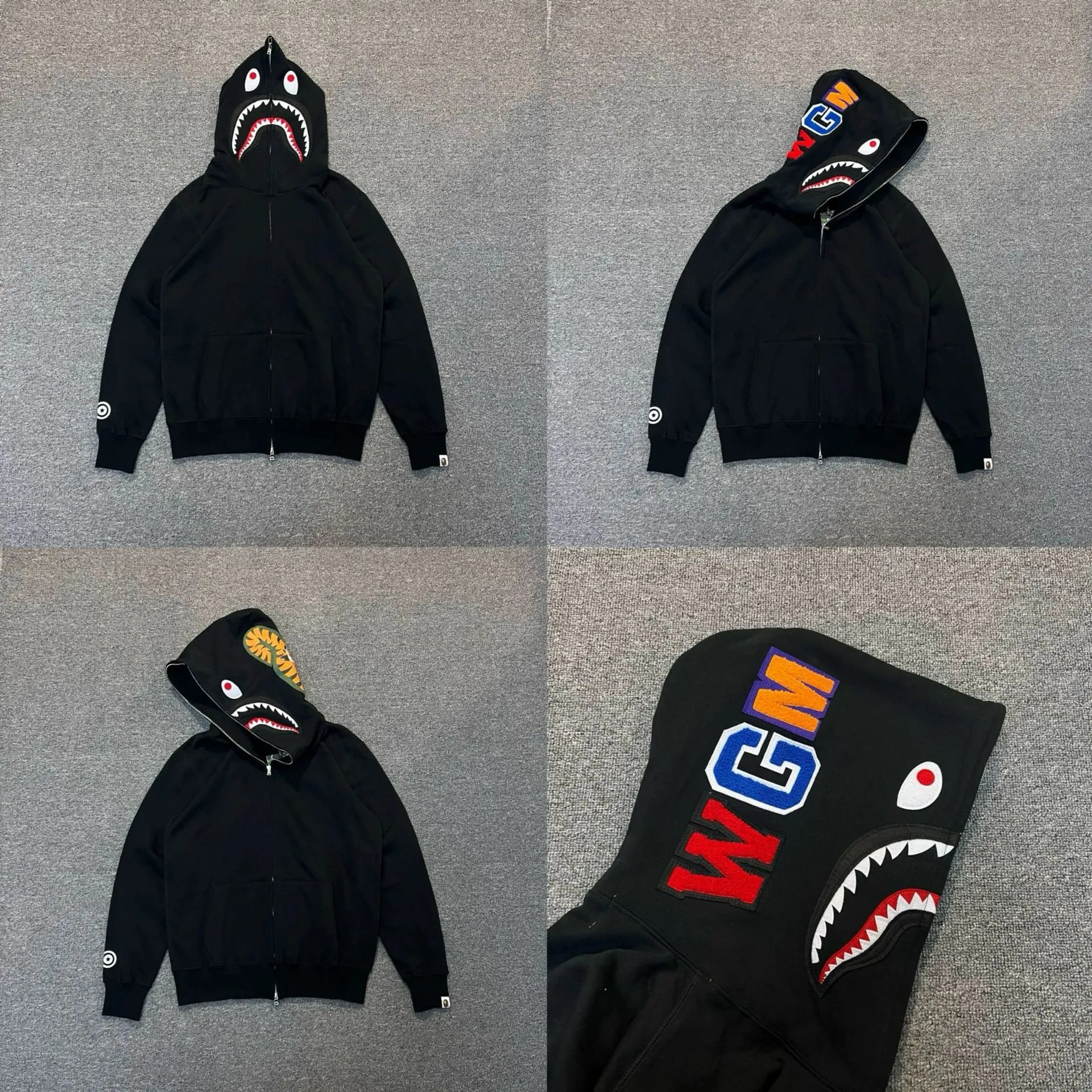 A Bathing Ape Hoodies & Sweatshirts Shark full-zip camouflage hoodie — xx125