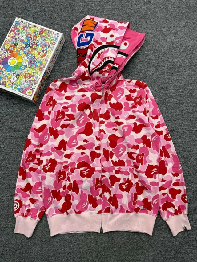 A Bathing Ape Hoodies & Sweatshirts Shark full-zip camouflage hoodie product detail image 2