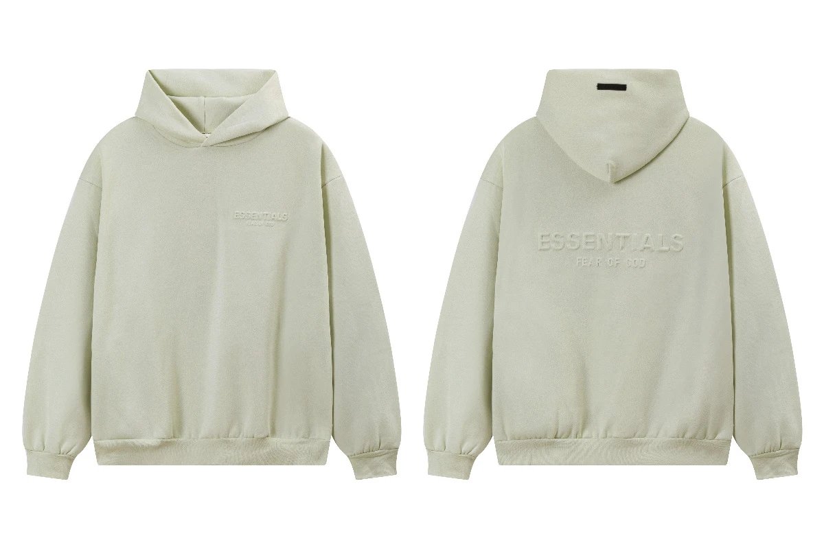 Fear of God ESSENTIALS Hoodies & Sweatshirts Logo Pullover Hoodie — 2266 Matcha green