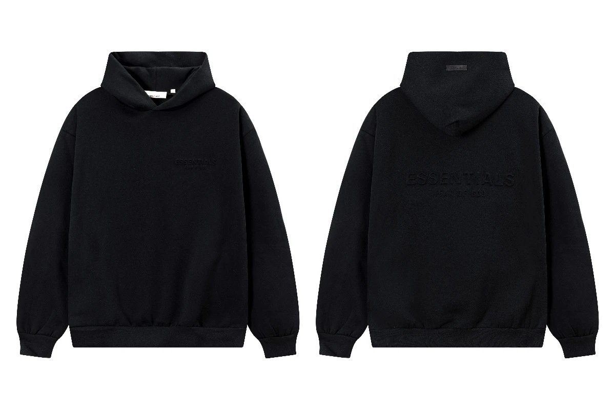 Fear of God ESSENTIALS Hoodies & Sweatshirts Logo Pullover Hoodie — 2266 Dark blue-black
