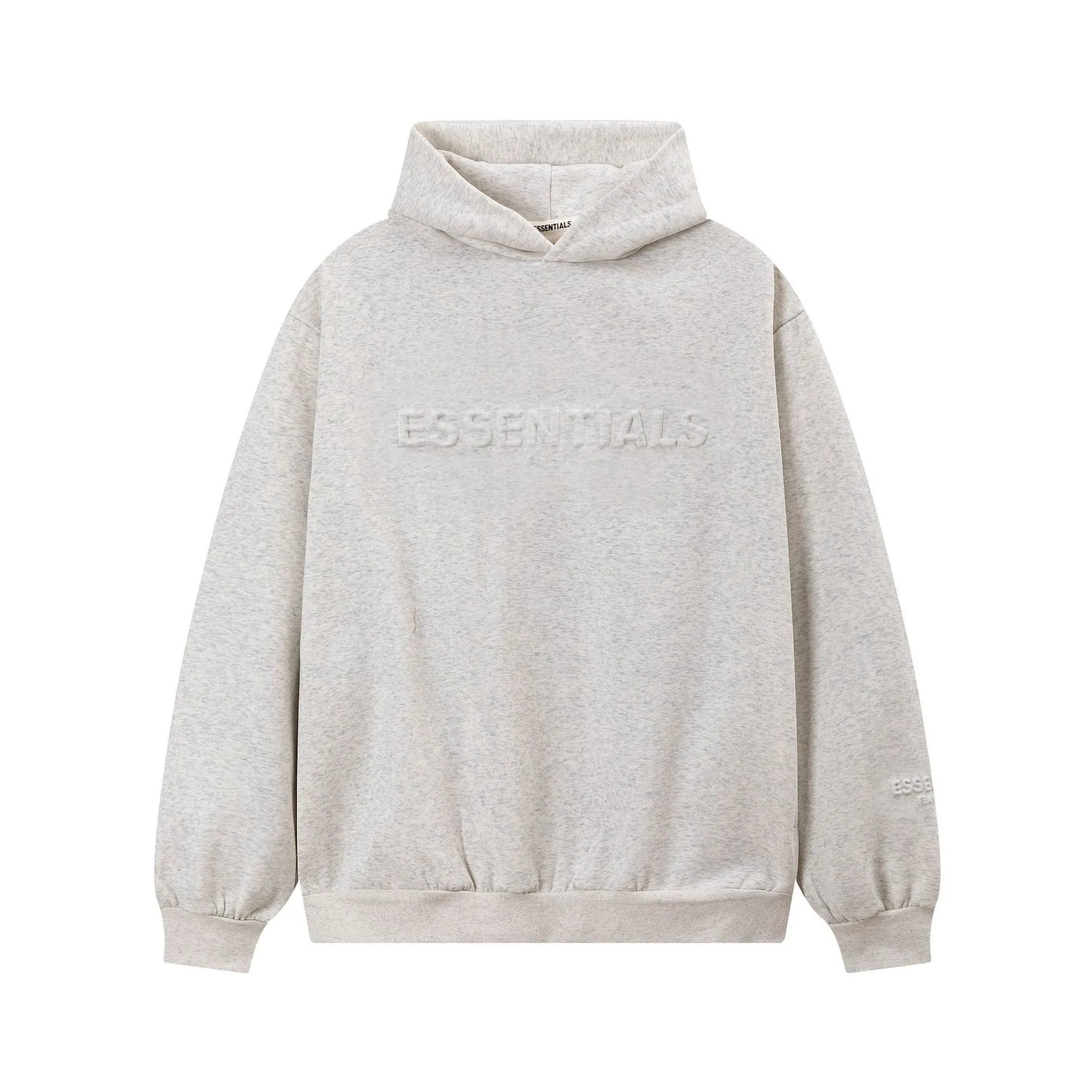 Fear of God ESSENTIALS Hoodies & Sweatshirts Logo Pullover Hoodie — 2268 Oat gray