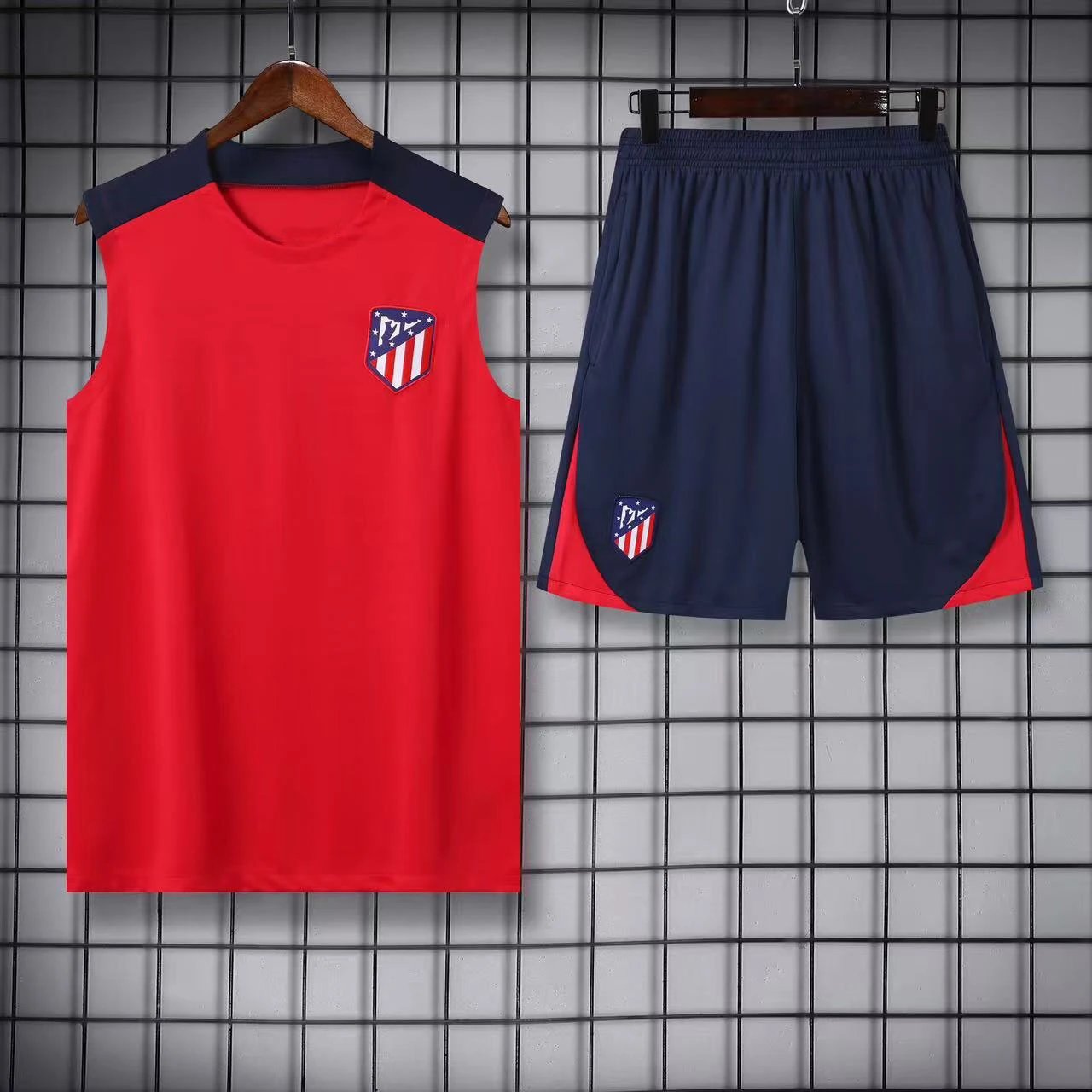 Atlético de Madrid Football Jerseys Sleeveless jersey and shorts set — 2425 Atlético Madrid red
