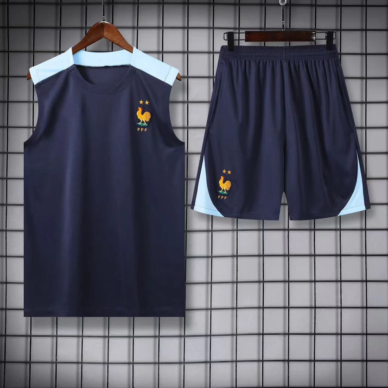 Atlético de Madrid Football Jerseys Sleeveless jersey and shorts set — 2425 French sapphire blue