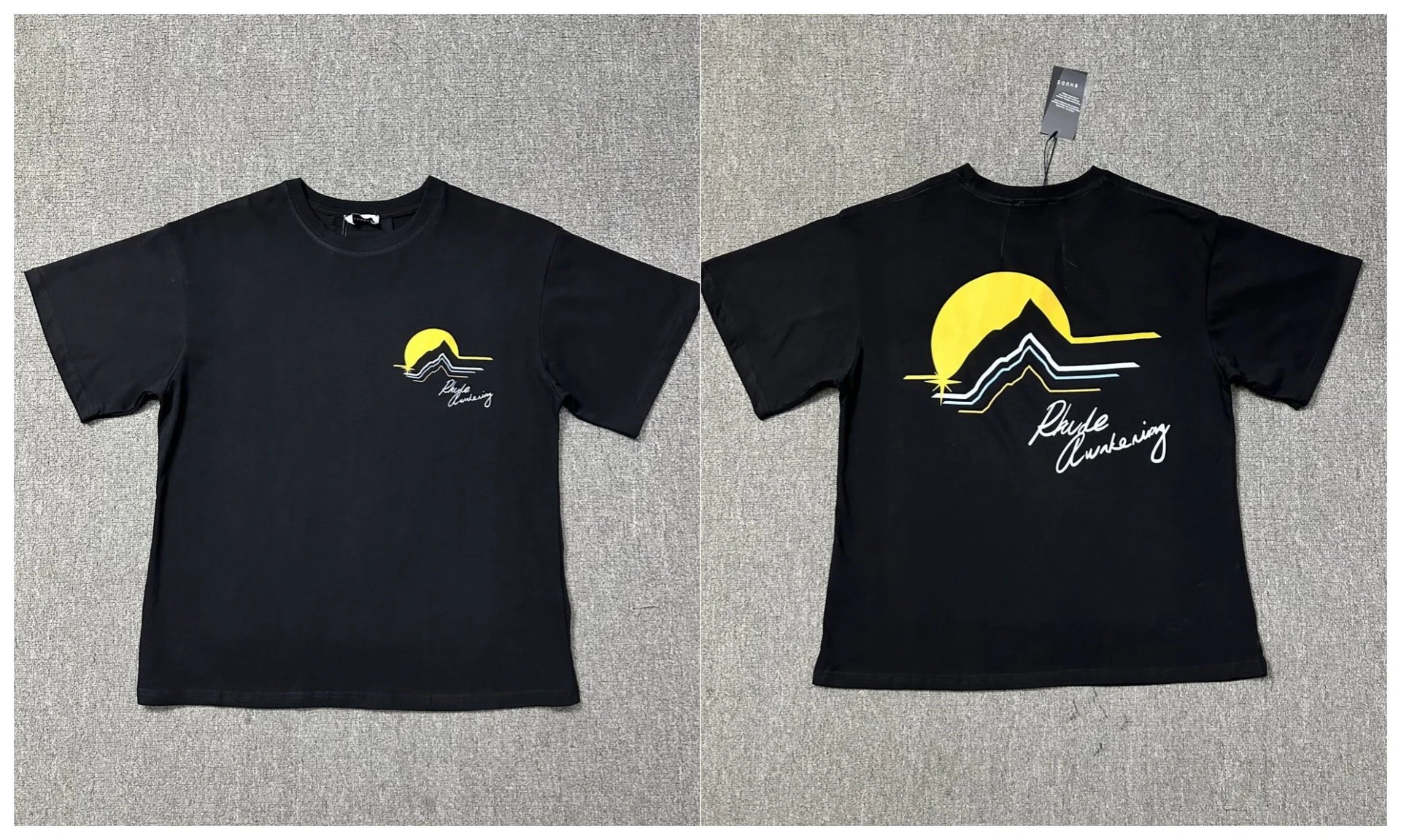 Rhude T-Shirts Tiger Graphic — 1217 Black