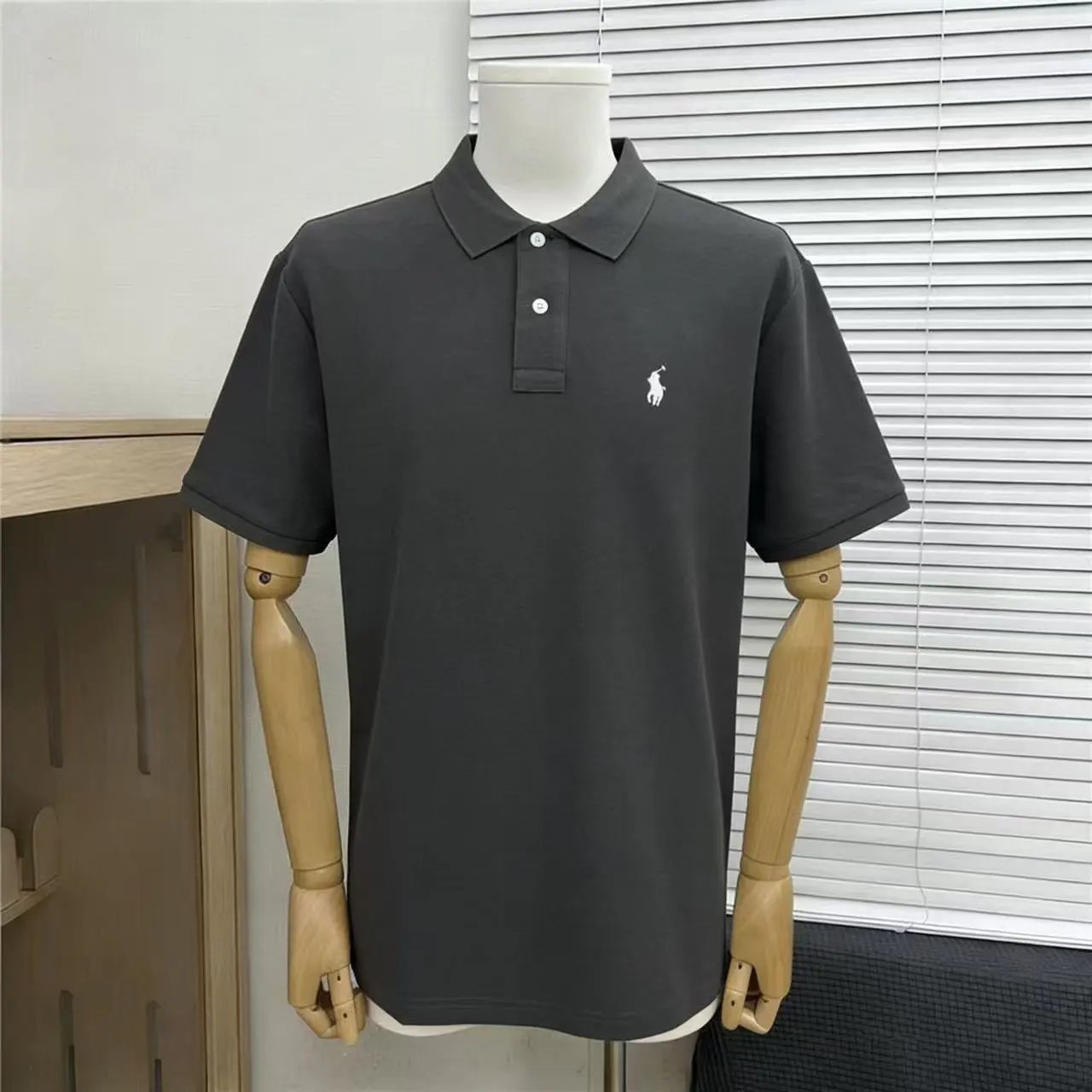 Polo Ralph Lauren Shirts Short-Sleeve Embroidered Pony Shirt — Little horse dark gray 002