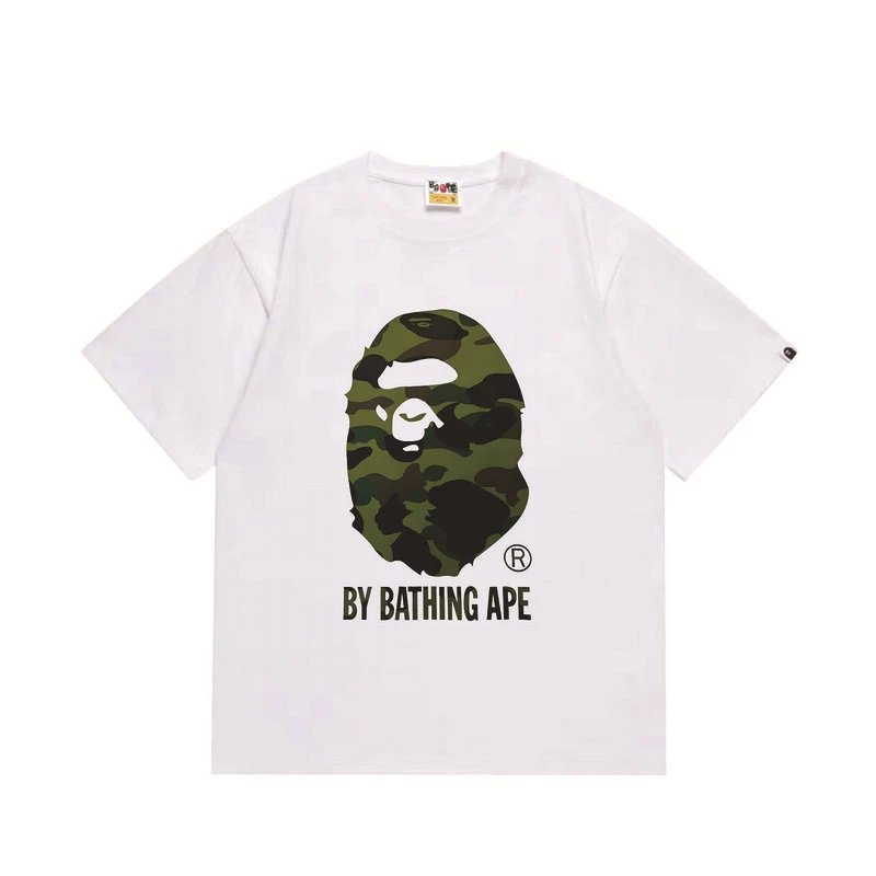 BAPE T-Shirts Hot Wheels Graphic Short-Sleeve T-Shirt — 260 white and green