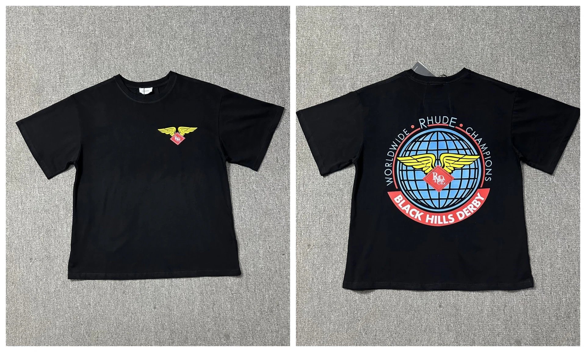 Rhude T-Shirts Cannes graphic print — 1200 black