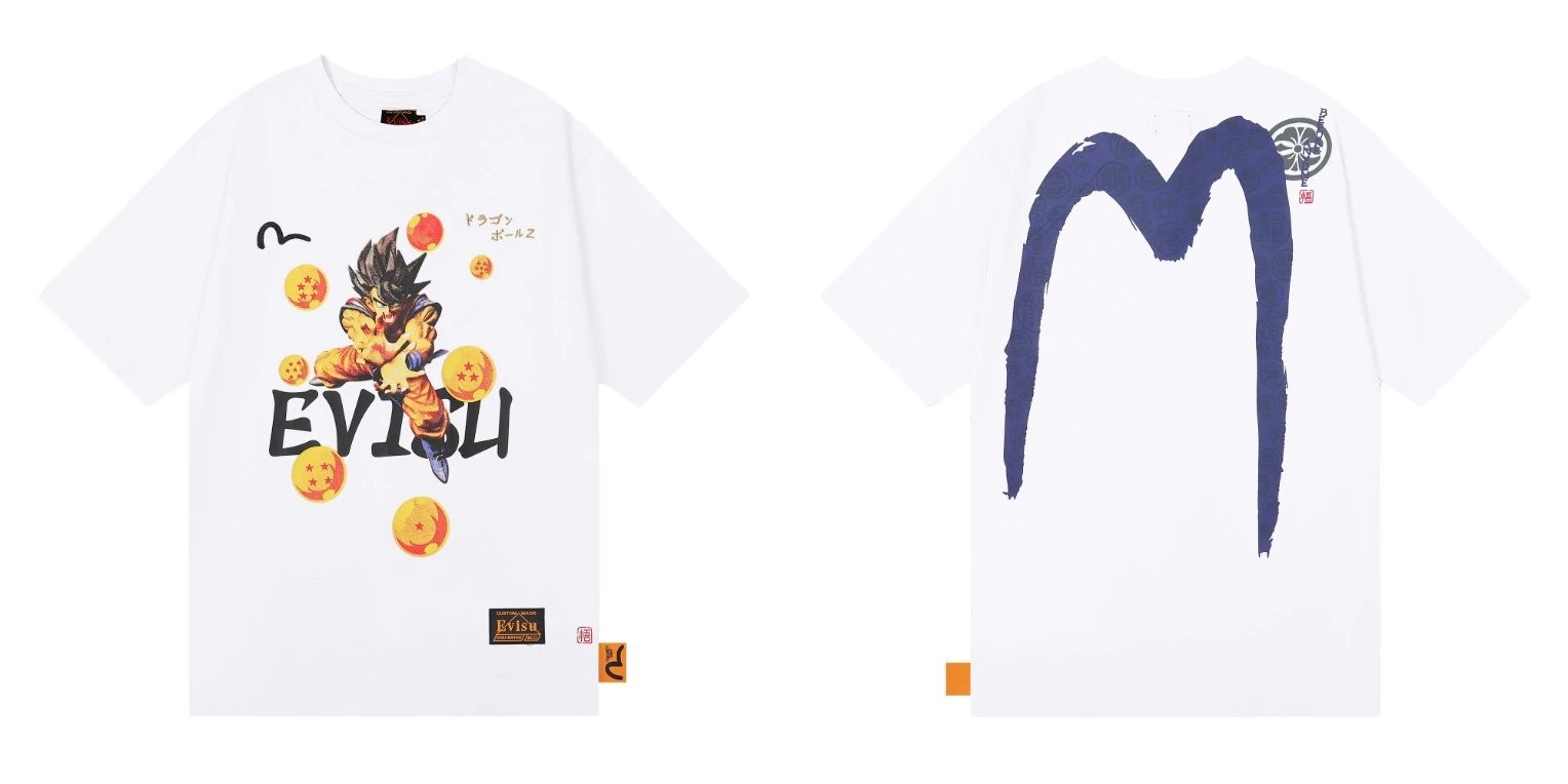 Evisu T-Shirts Short-Sleeve Seagull Logo Print T-Shirt — 39