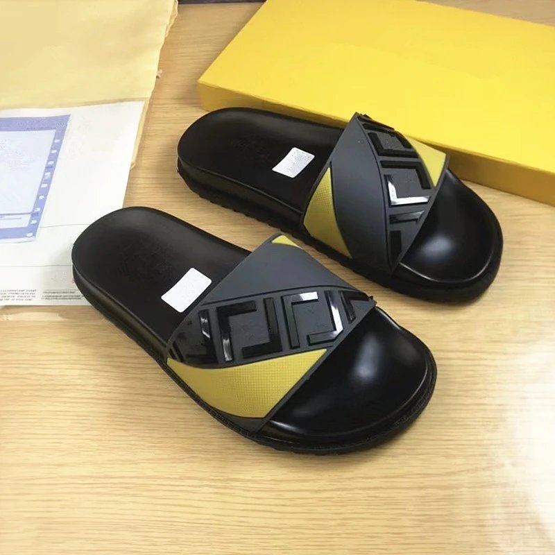 Versace Greca Pattern Slide Sandals Black/Gold Slippers - 24