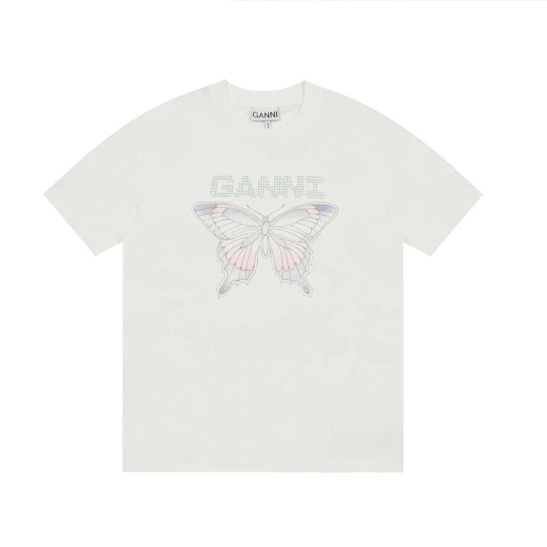 GANNI T-Shirts Graphic Print Short-Sleeve T-Shirt image 5
