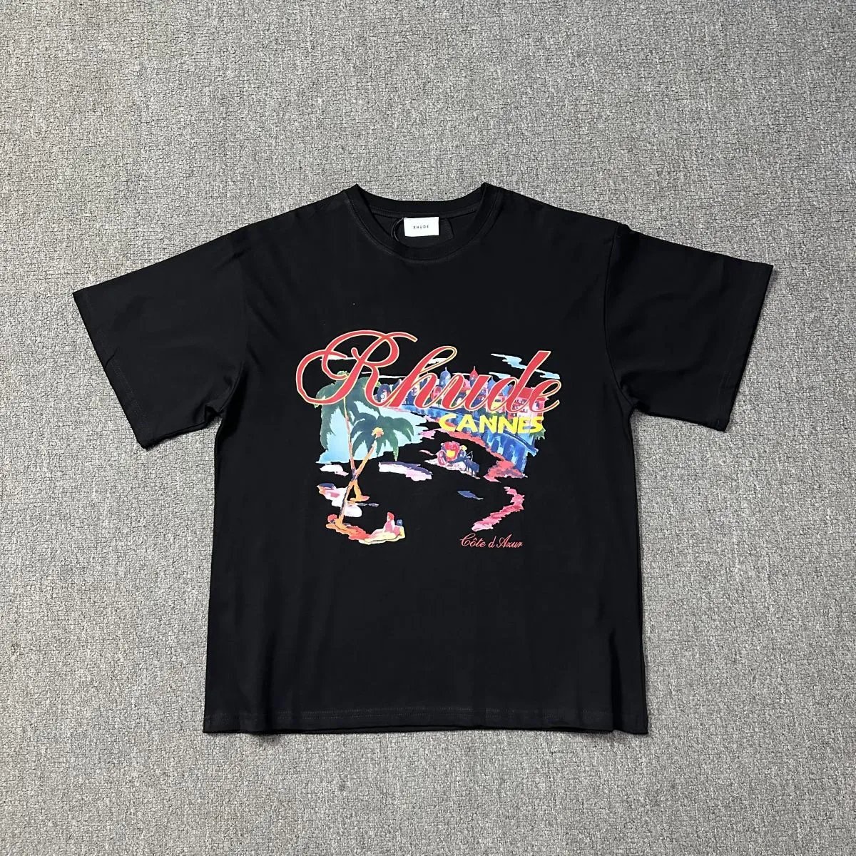 Rhude T-Shirts Cannes graphic print — 1195 black