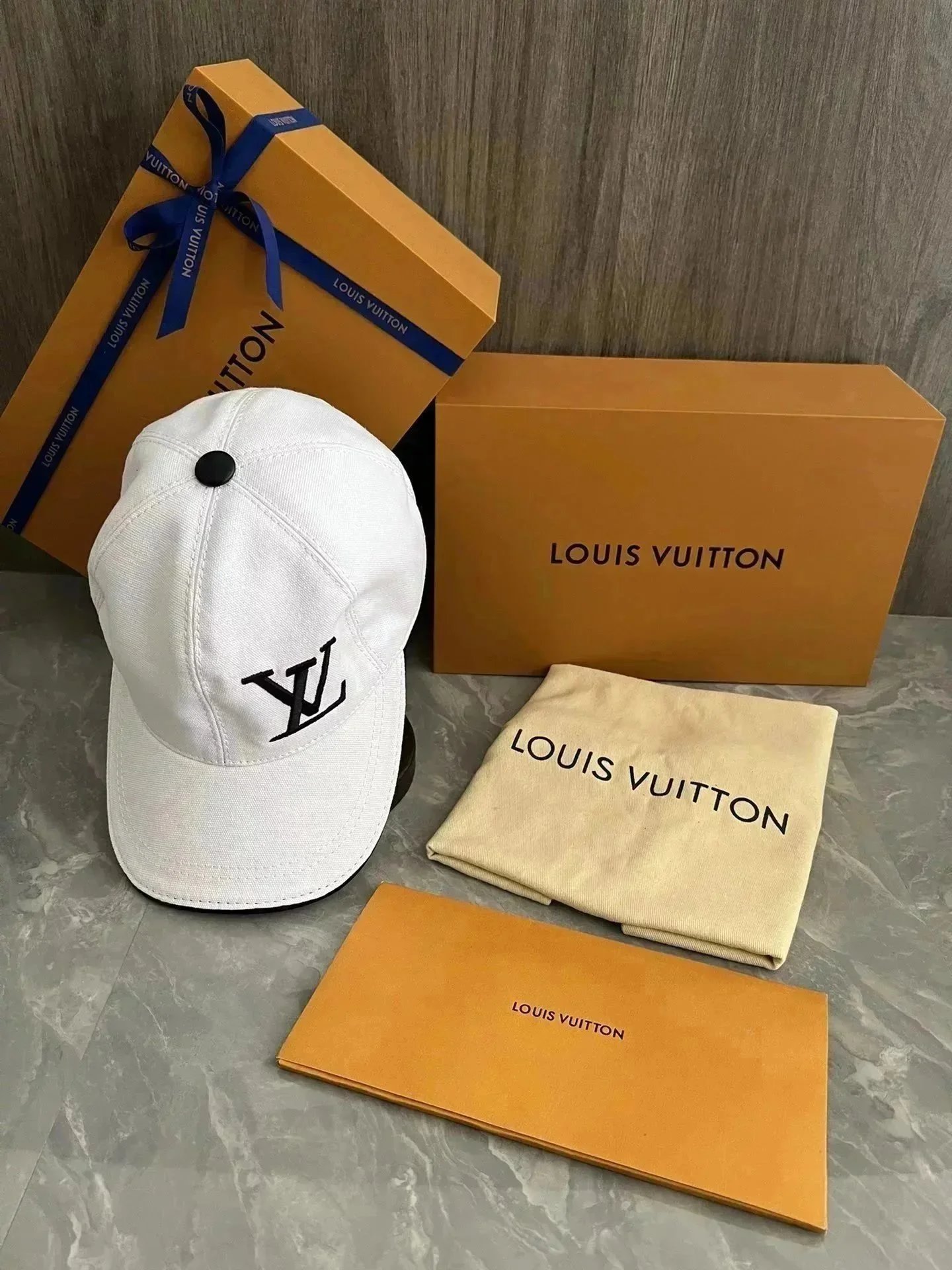 Louis Vuitton Monogram Denim Baseball Cap Navy - 2